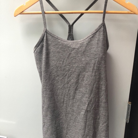 lululemon athletica Tops - Lululemon sz 6 grey racerback tank w/ built in bra lululemon athletica Tops - Lululemon sz 6 grey racerback tank w/ built in bra